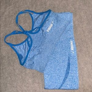 Gymshark blue seamless set